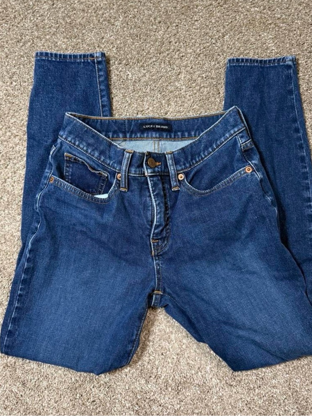 Lucky Brand Blue Straight-Leg Jeans